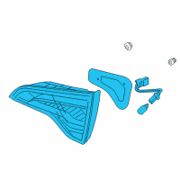 OEM Kia Sorento Lamp Assembly-Rear Combination Inside Diagram - 924061U600