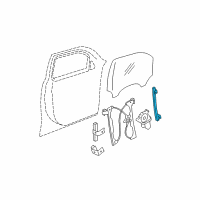 OEM 2006 Chevrolet HHR Channel Asm-Front Side Door Window Front Diagram - 15850304