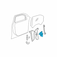 OEM Chevrolet HHR Motor Kit-Front Side Door Window Regulator Diagram - 15211268