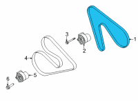 OEM Ford Transit-250 V-BELT Diagram - LK4Z-8620-C