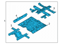 OEM 2022 Kia Sorento Panel Assembly-Floor, Ctr Diagram - 65100R5000