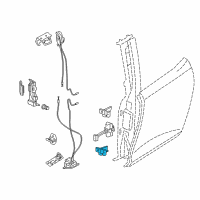 OEM 2015 BMW i3 Left Lower Rear Door Hinge Diagram - 51-81-7-266-717