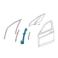 OEM 2008 Honda Accord Regulator Assembly, Left Front Door Power Diagram - 72250-TA0-A12