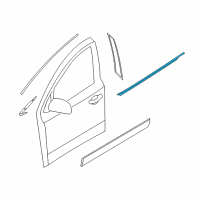 OEM Hyundai Veracruz Weatherstrip-Front Door Belt Outside, LH Diagram - 82210-3J000