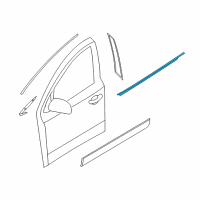 OEM 2007 Hyundai Veracruz Weatherstrip-Front Door Belt Outside, LH Diagram - 82210-3J000