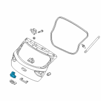 OEM 2015 Hyundai Elantra GT Tail Gate Latch Assembly Diagram - 81230-A5000