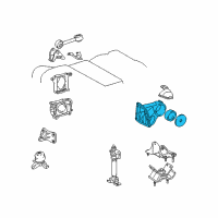 OEM 1997 Toyota Camry Rear Mount Diagram - 12380-0A031