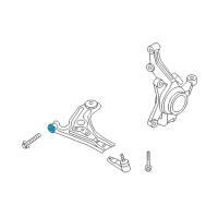 OEM 2010 Pontiac G3 Lower Control Arm Front Bushing Diagram - 96535087