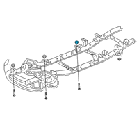 OEM 2021 Ram 2500 Body Hold Down Diagram - 68402173AE