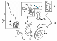 OEM Lincoln Navigator Caliper Mount Retainer Kit Diagram - AL3Z-2C150-B