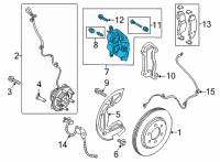 OEM 2021 Ford F-150 CALIPER ASY - BRAKE - LESS PAD Diagram - ML3Z-2B120-A