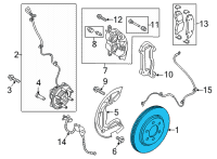 OEM 2021 Ford F-150 ROTOR ASY - BRAKE Diagram - ML3Z-1125-B