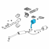 OEM Acura MDX Muffler, Passenger Side Exhaust Diagram - 18307-TYT-A01