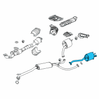 OEM Acura MDX Muffler, Driver Side Exhaust Diagram - 18305-TYT-A01