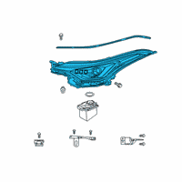 OEM 2021 Toyota C-HR Composite Headlamp Diagram - 81130-F4270