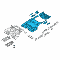 OEM Hyundai Equus Member Assembly-Rear Floor Under Diagram - 65700-3N000