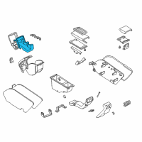 OEM 2000 Buick Park Avenue Holder Asm, Front Floor Console Cup *Neutral Medium *Neutral Diagram - 88890569