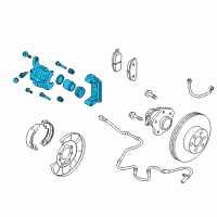 OEM Nissan Juke CALIPER Assembly-Rear RH, W/O Pads Or SHIMS Diagram - 44001-4FA0A