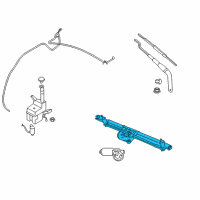 OEM Ford Mustang Wiper Transmission Diagram - 6R3Z-17566-A