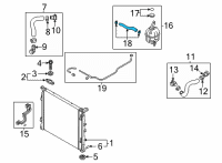 OEM 2021 Kia Sorento Hose Assy-Water Diagram - 25450P4000