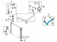 OEM 2021 Kia Sorento Hose Assembly-Radiator, U Diagram - 25414P4000