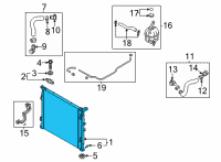 OEM 2022 Hyundai Santa Fe Radiator Assy Diagram - 25310-P2100