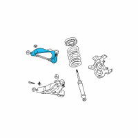OEM 1999 Dodge Durango Upper Control Arm Diagram - 5166340AA