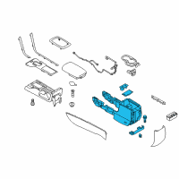 OEM 2011 Lincoln MKZ Console Assembly Diagram - AH6Z-54045A36-CA