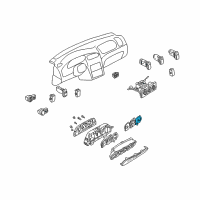 OEM 2002 Kia Spectra Fuel Meter Assembly Diagram - 0K2NA55491