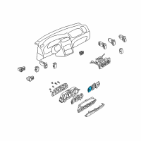 OEM Kia Spectra Temperature Meter Assembly Diagram - 0K2NA55492