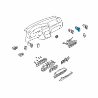 OEM 2003 Kia Spectra Switch-Hazard Diagram - 0K2N1664H0A