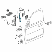 OEM 2022 Ram 1500 Cable-Outside Handle To Latch Diagram - 68307195AD