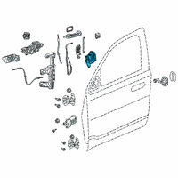 OEM 2019 Jeep Compass Front Door Latch Left Diagram - 68211097AD