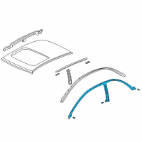 OEM 2001 Acura Integra Weatherstrip, Passenger Side Door (Upper) Diagram - 72381-ST8-000