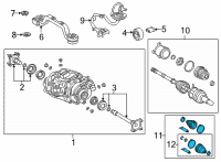 OEM 2020 Toyota Prius Inner Boot Diagram - 04429-48061