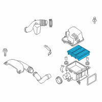 OEM Kia Forte Koup Air Cleaner Filter Diagram - 281132H000