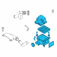 OEM Kia Forte Air Cleaner Assembly Diagram - 281101M400
