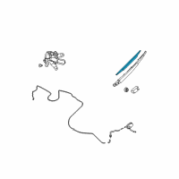 OEM 2009 Nissan Quest Blade Assembly-Back Window WIPER Diagram - 28790-5Z000