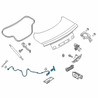 OEM 2016 Ford Mustang Latch Diagram - FR3Z-7643200-B