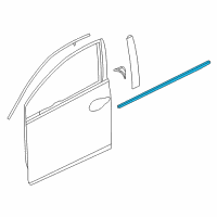 OEM 2020 Honda Civic Molding Assy., R. FR. Door Diagram - 72410-TEG-J01