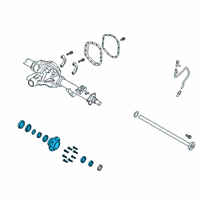 OEM 2017 Ford F-250 Super Duty Rear Hub & Bearing Diagram - HC3Z-1109-F