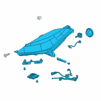 OEM 2016 Chevrolet Corvette Composite Headlamp Diagram - 84750165
