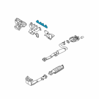 OEM Honda Civic del Sol Gasket, Exhuast Manifold Diagram - 18115-P72-003