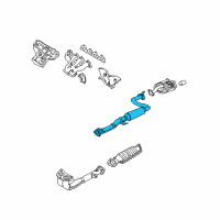 OEM 1995 Acura Integra Pipe B, Exhaust Diagram - 18220-ST7-A63