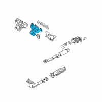 OEM 1995 Acura Integra Manifold Assembly, Exhaust Diagram - 18100-P30-000