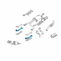 OEM 2000 Infiniti QX4 Front Exhaust Tube Assembly Diagram - 20020-0W000
