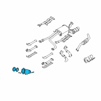 OEM 1997 Infiniti QX4 Three Way Catalytic Converter Diagram - B08A0-0W000