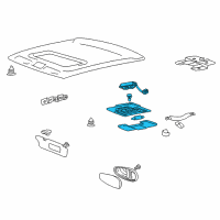OEM 2002 Hyundai XG350 Overhead Console Lamp Assembly Diagram - 92820-39000-CI