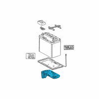 OEM 2003 Toyota RAV4 Battery Bracket Diagram - 74401-42010