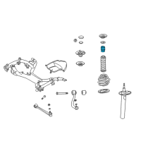 OEM 1997 BMW 318is Additional Damper, Front Diagram - 31-33-1-124-449